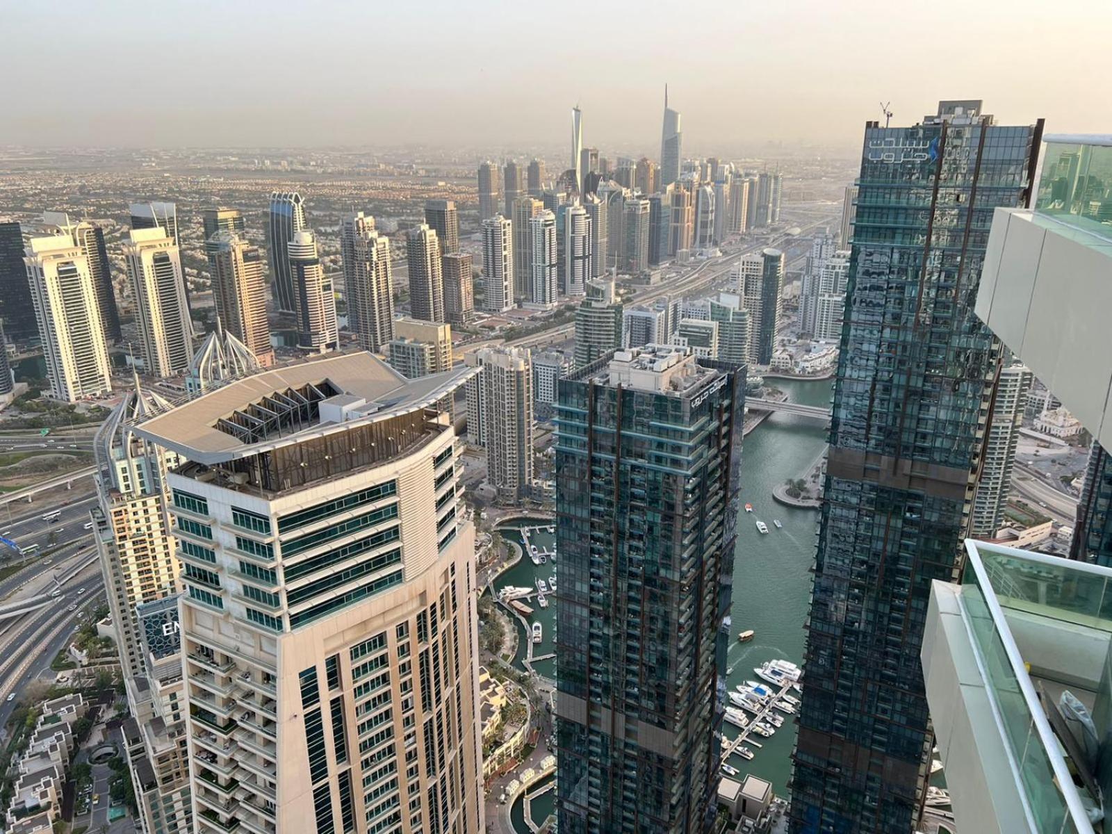 High Floor With City Skyline & Burj Khalifa View 3 Bedroom Unit Marina Dubai Exteriör bild